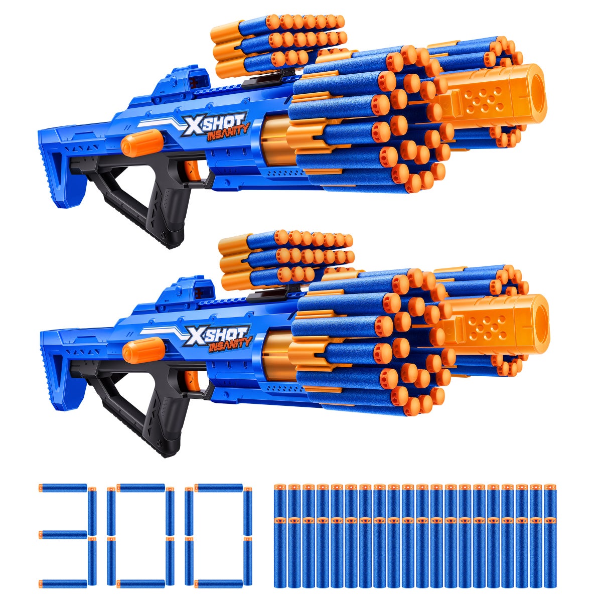 Zuru X-Shot Insanity Double Berzerko Blaster, 2-pack | Costco Zuru X-Shot Insanity Double Berzerko Blaster, 2-pack | Costco