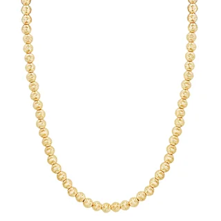 14KT YELLOW GOLD BEAD NECKLACE 18" MADE IN ITALY