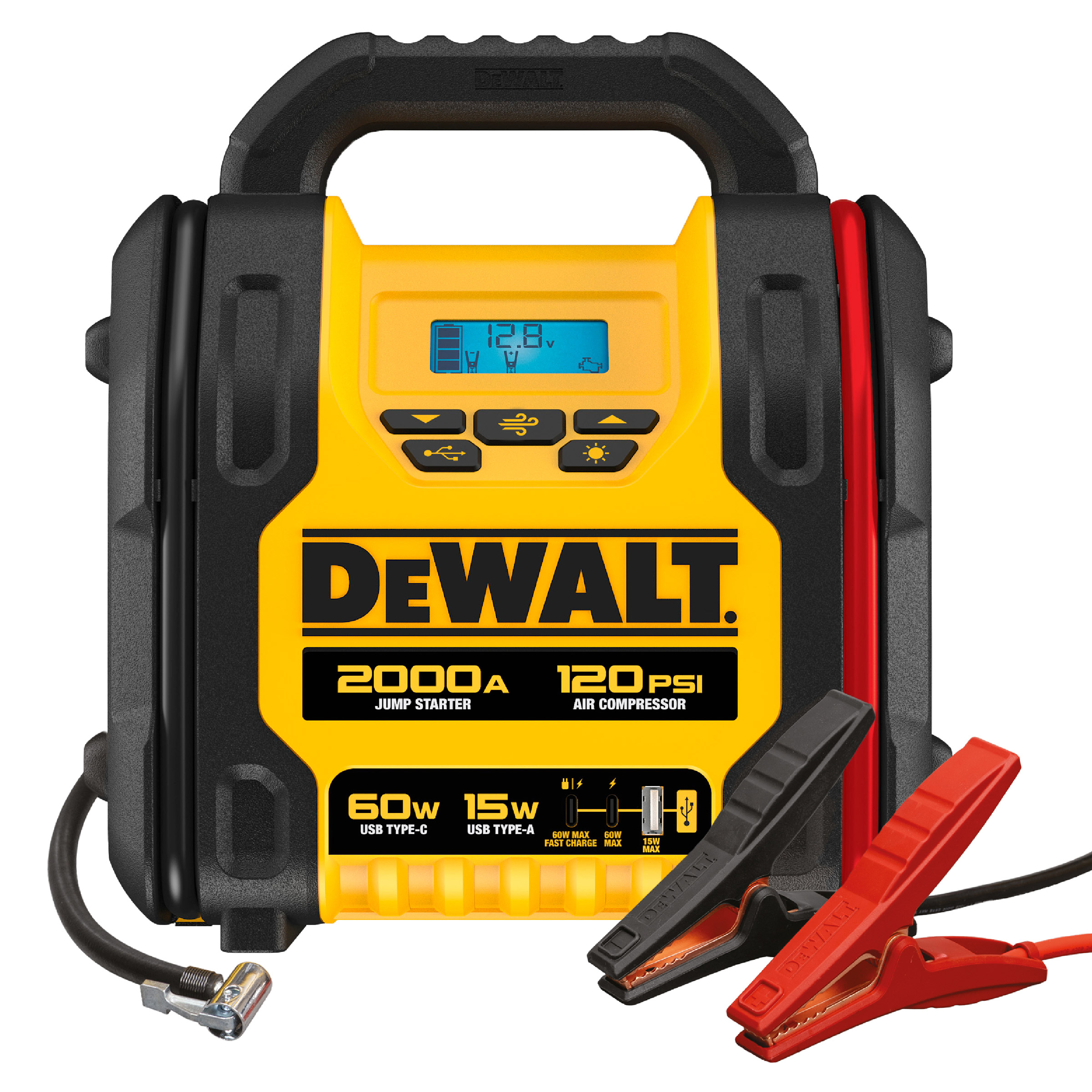 DeWalt Lithium Jump Starter with Compressor and USB Power Bank