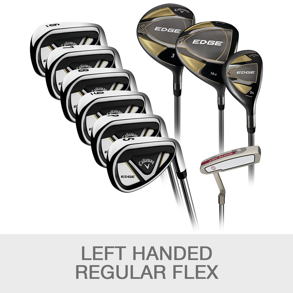 Callaway Edge 10-piece Golf Club Set, Left Handed - Regular Flex