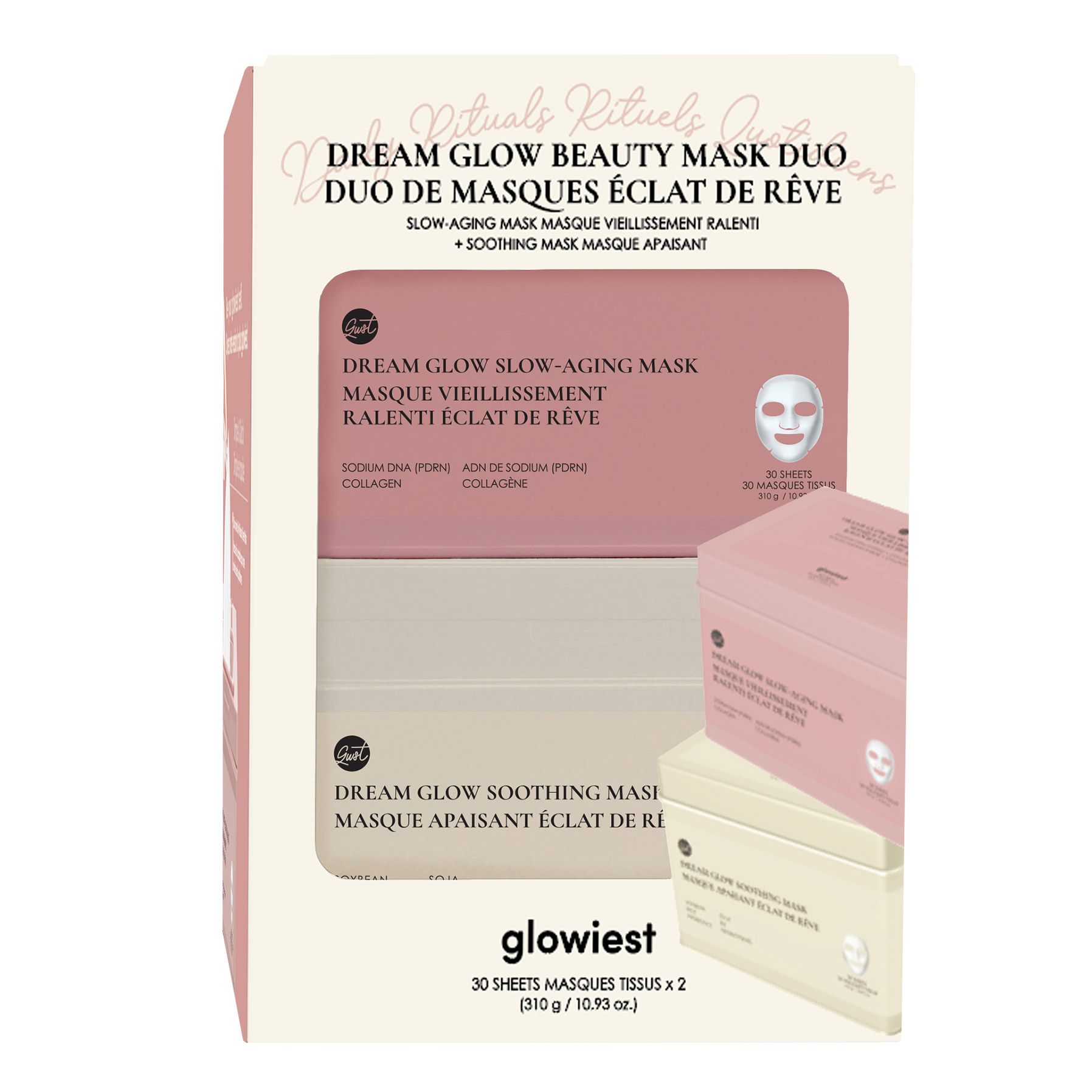glowiest Dream Glow Beauty Mask Duo, 60 Sheets