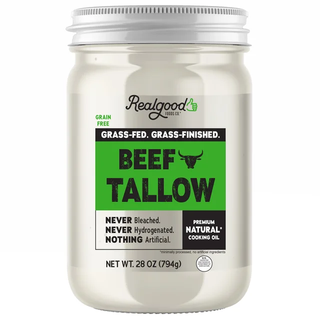 REALGOOD GRASS-FED BEEF TALLOW 28 OZ
