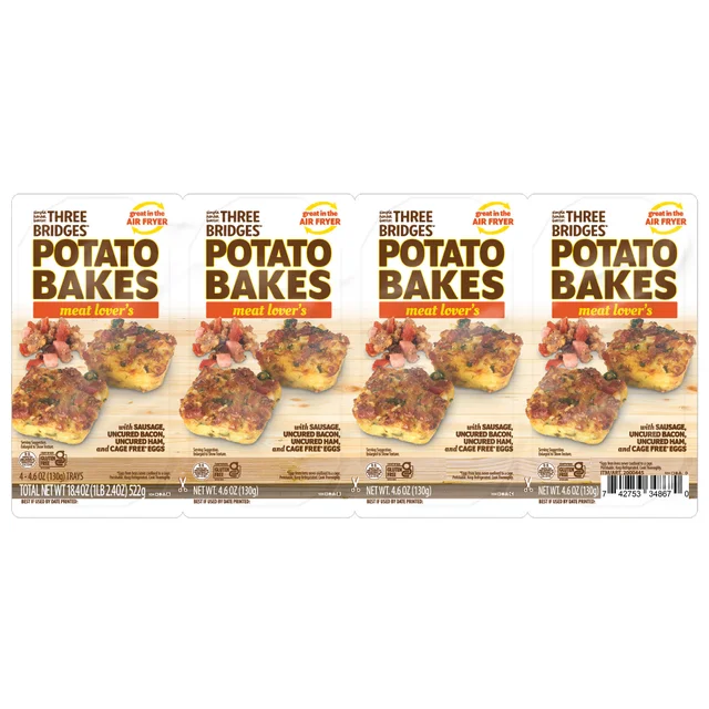 THREE BRIDGES MEATLOVERS POTATO BAKE 18.4 OZ
