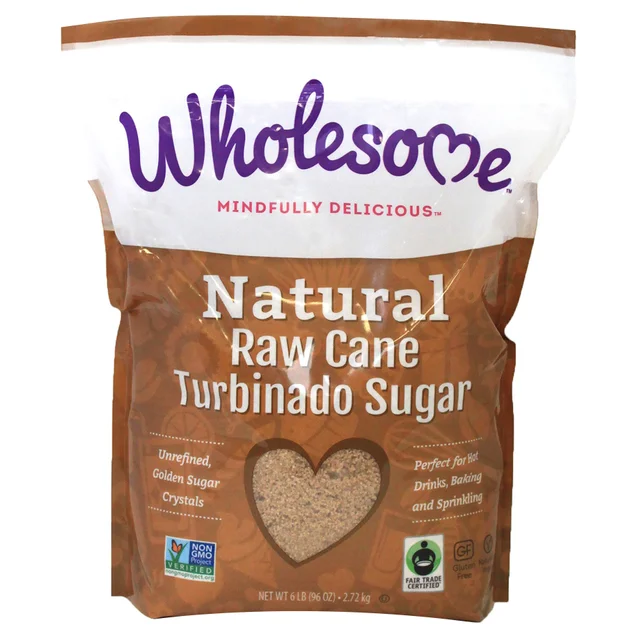Wholesome Natural Raw Cane Turbinado Sugar, 6 lbs