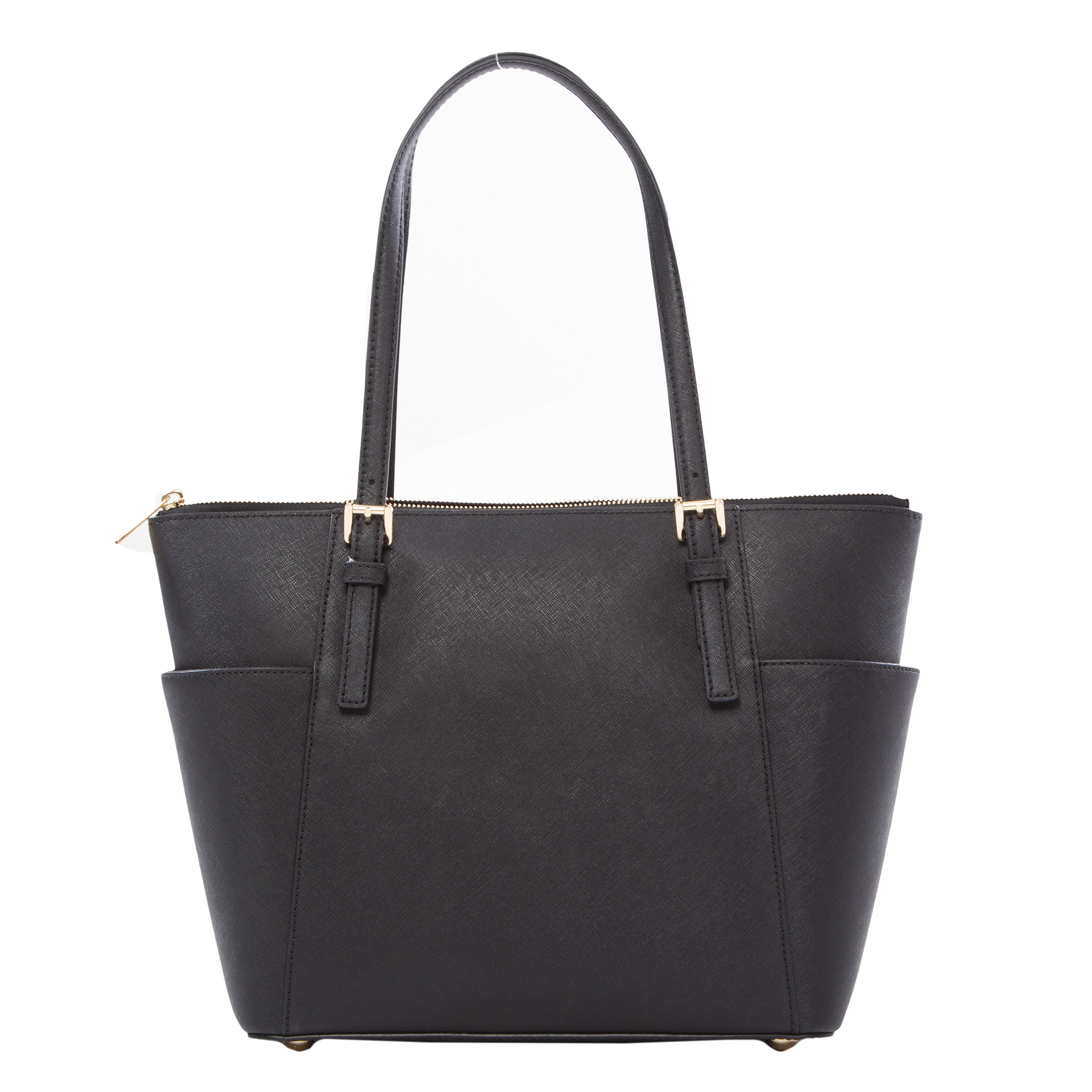 Michael Kors Jet Set Top Zip Saffiano Tote, Black | Costco