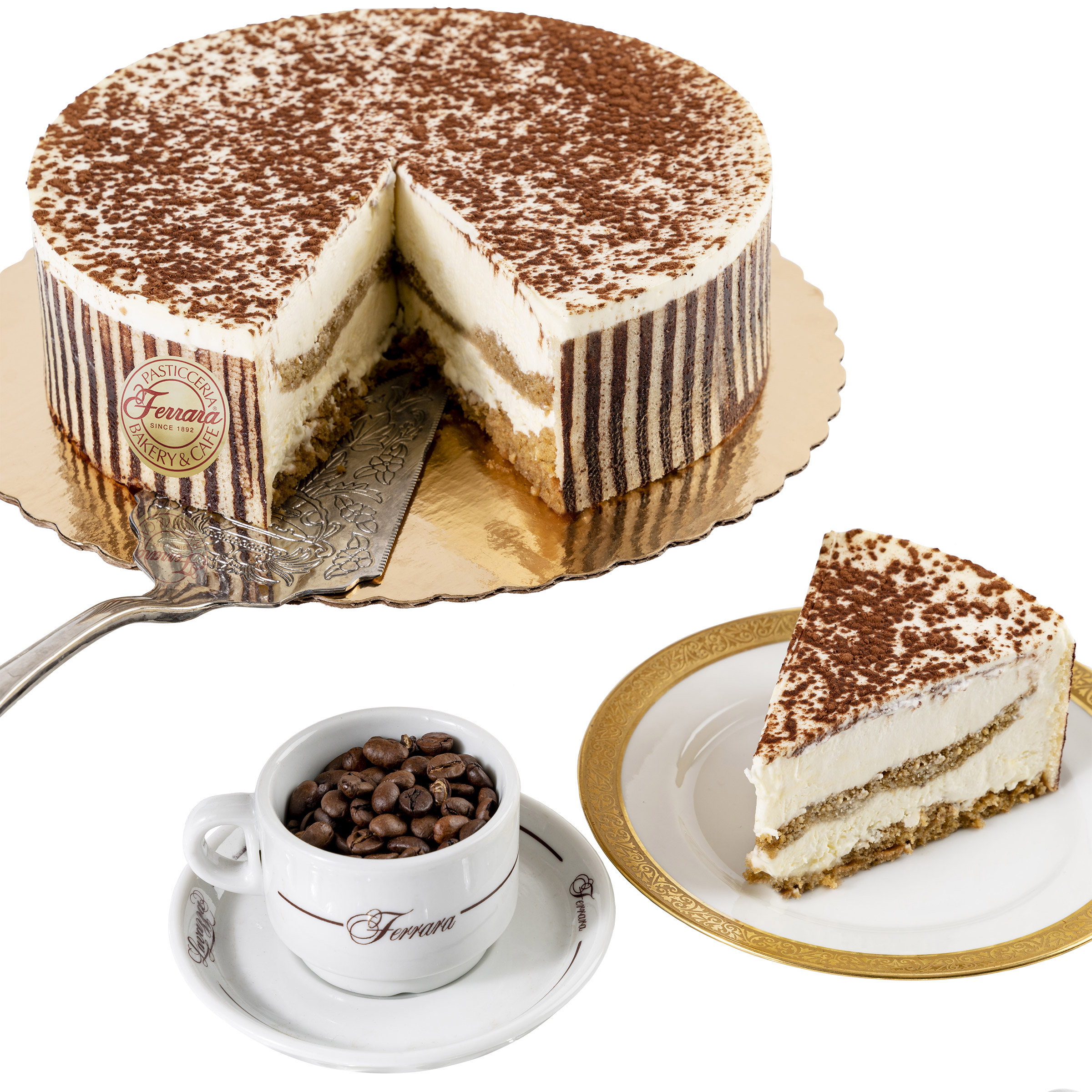 Ferrara’s Bakery 8 in. Tiramisu Cake  2-pack