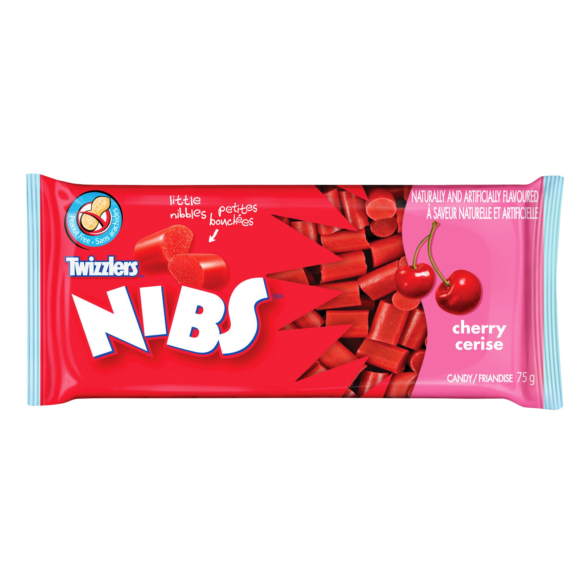 Twizzlers Nibs Cherry Candy, 24 × 75 g