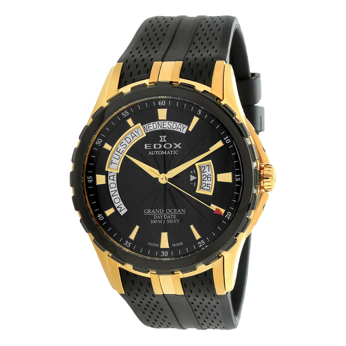 デオブランド Edox Grand Ocean Black Dial Stainless Steel Automatic Men's Watch