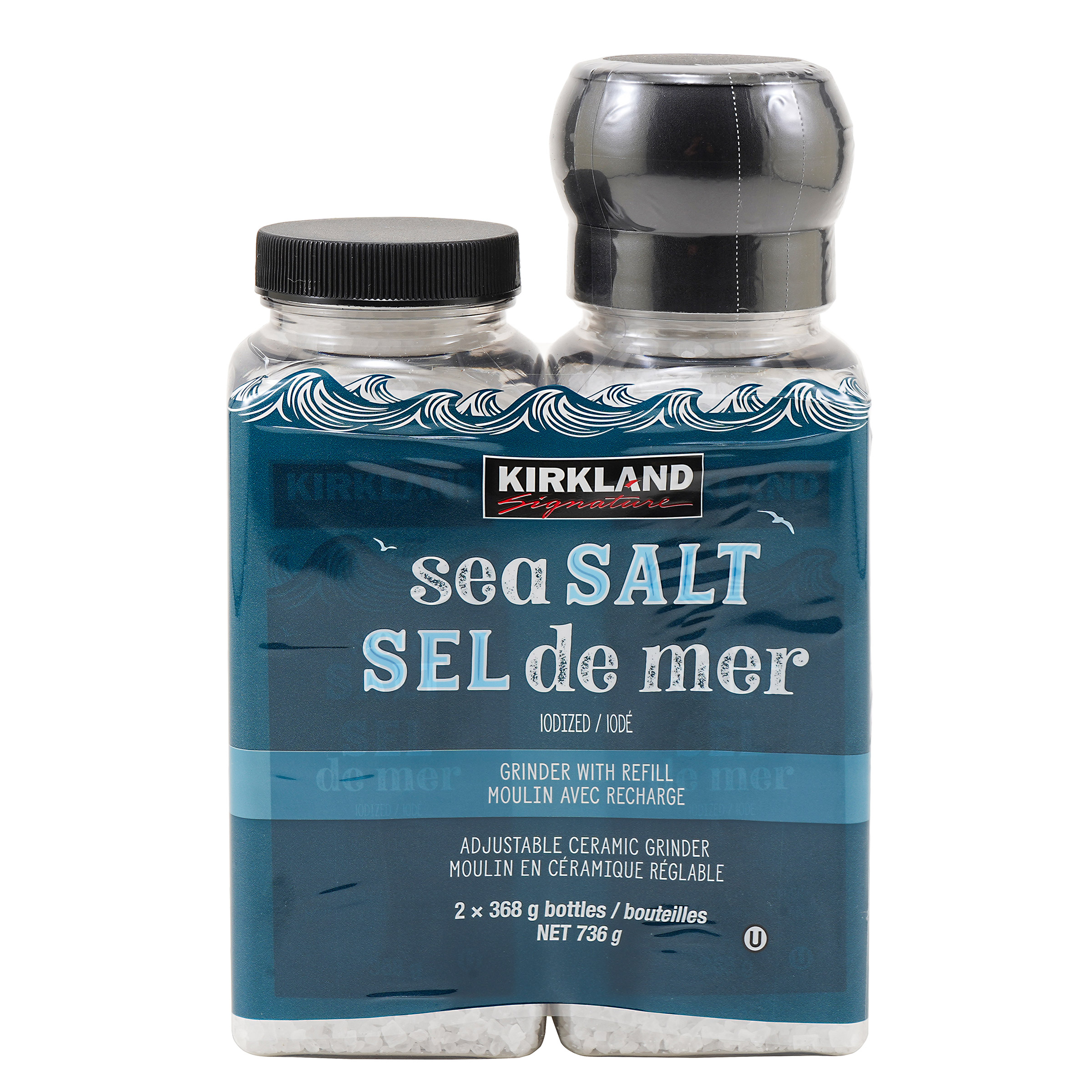Kirkland Signature  Sea Salt with Grinder and Refill, 738 g