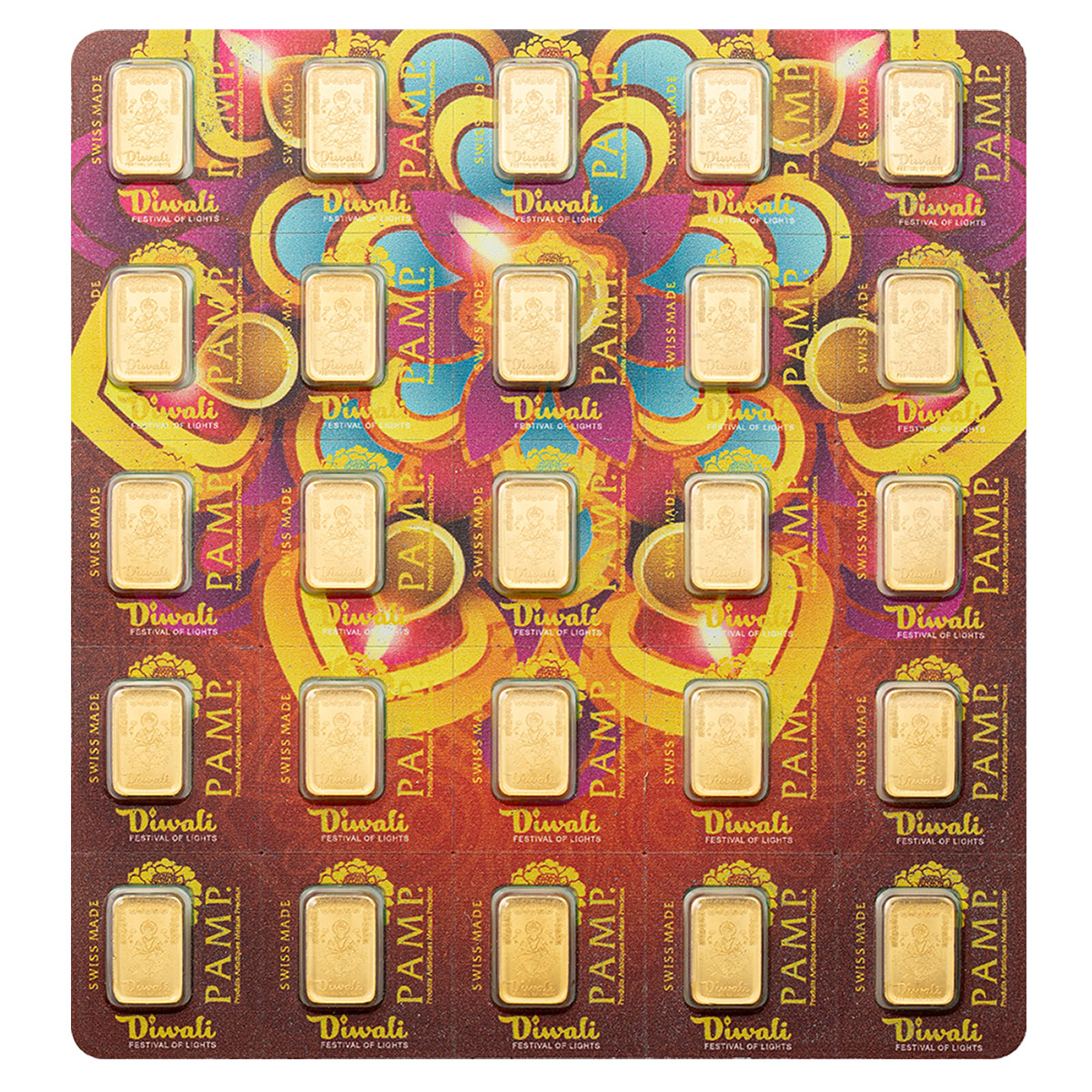 25 Gram PAMP Suisse Diwali Lakshmi Multigram Gold Bar (New in Assay)