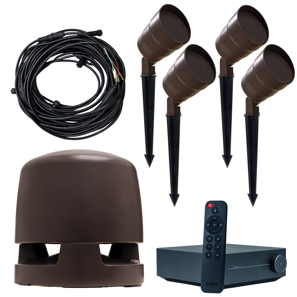 VOLT OHM 4.1 Outdoor Audio System with Amplifier  Powered by WiiM