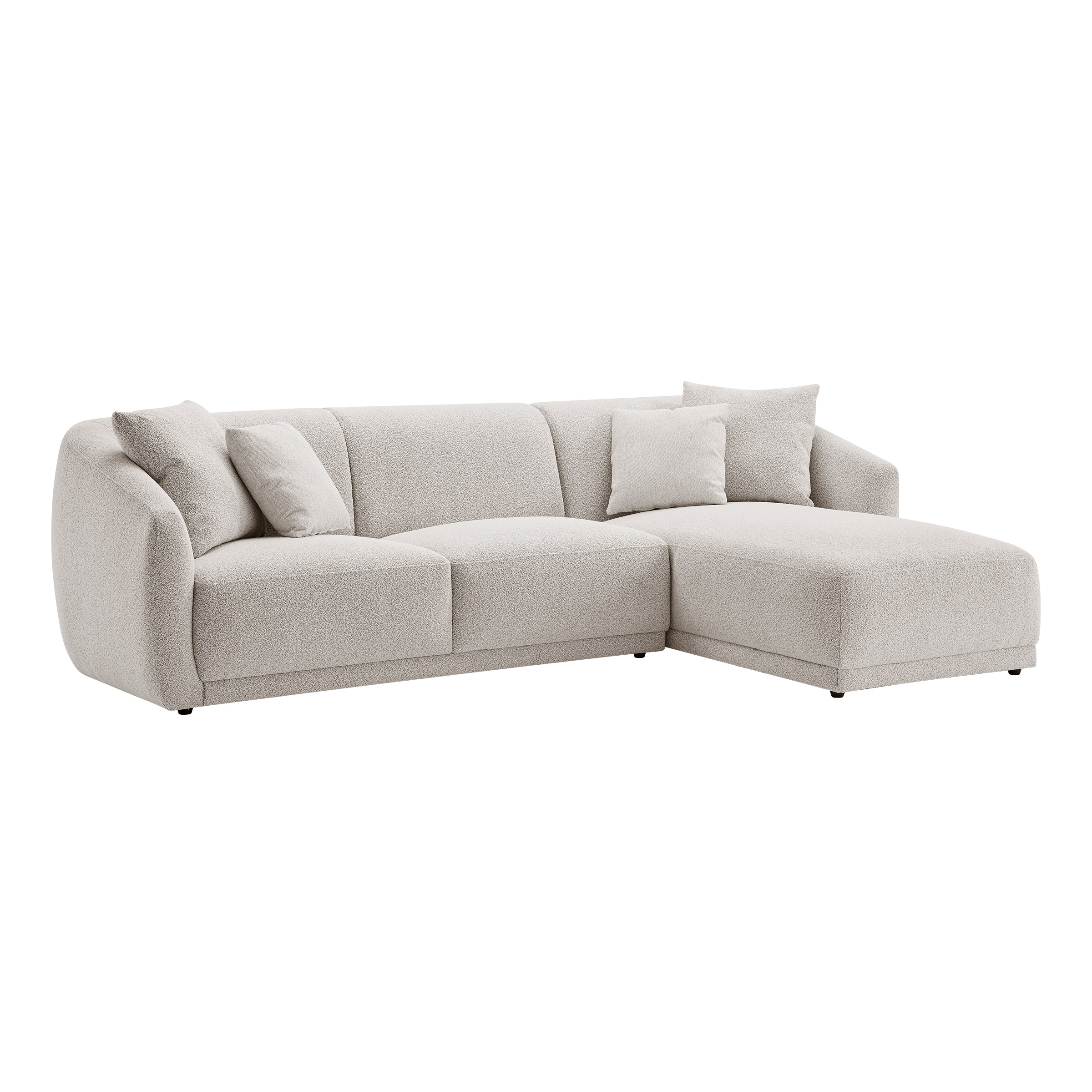 Deca Fabric Sofa with Right-hand Facing Chaise