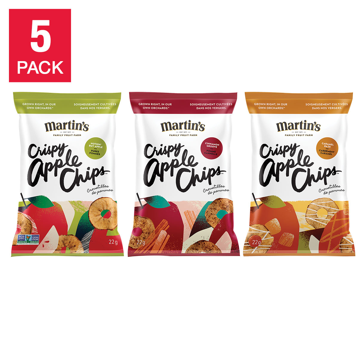 Martin’s Crispy Apple Chips, 15 × 22 g