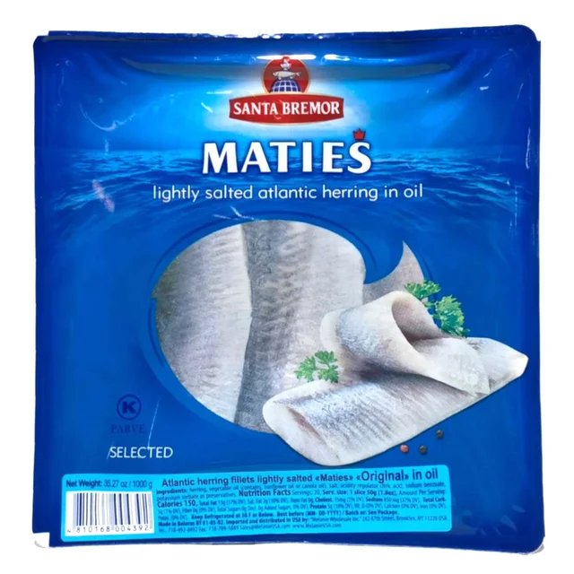 Santa Bremor Herring Matias In Oil, 35 oz
