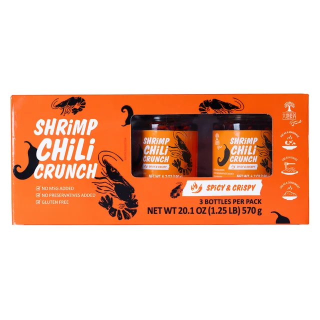 GRACE OF EARTH SHRIMP CHILI CRUNCH 3 PACK 6.7 OUNCES EACH