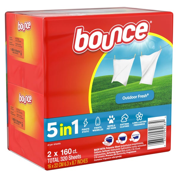 Fabric Softener Sheets, Outdoor Fresh, 160 Sheets/Box Fabric Softener Sheets, Outdoor Fresh, 160 Sheets/Box