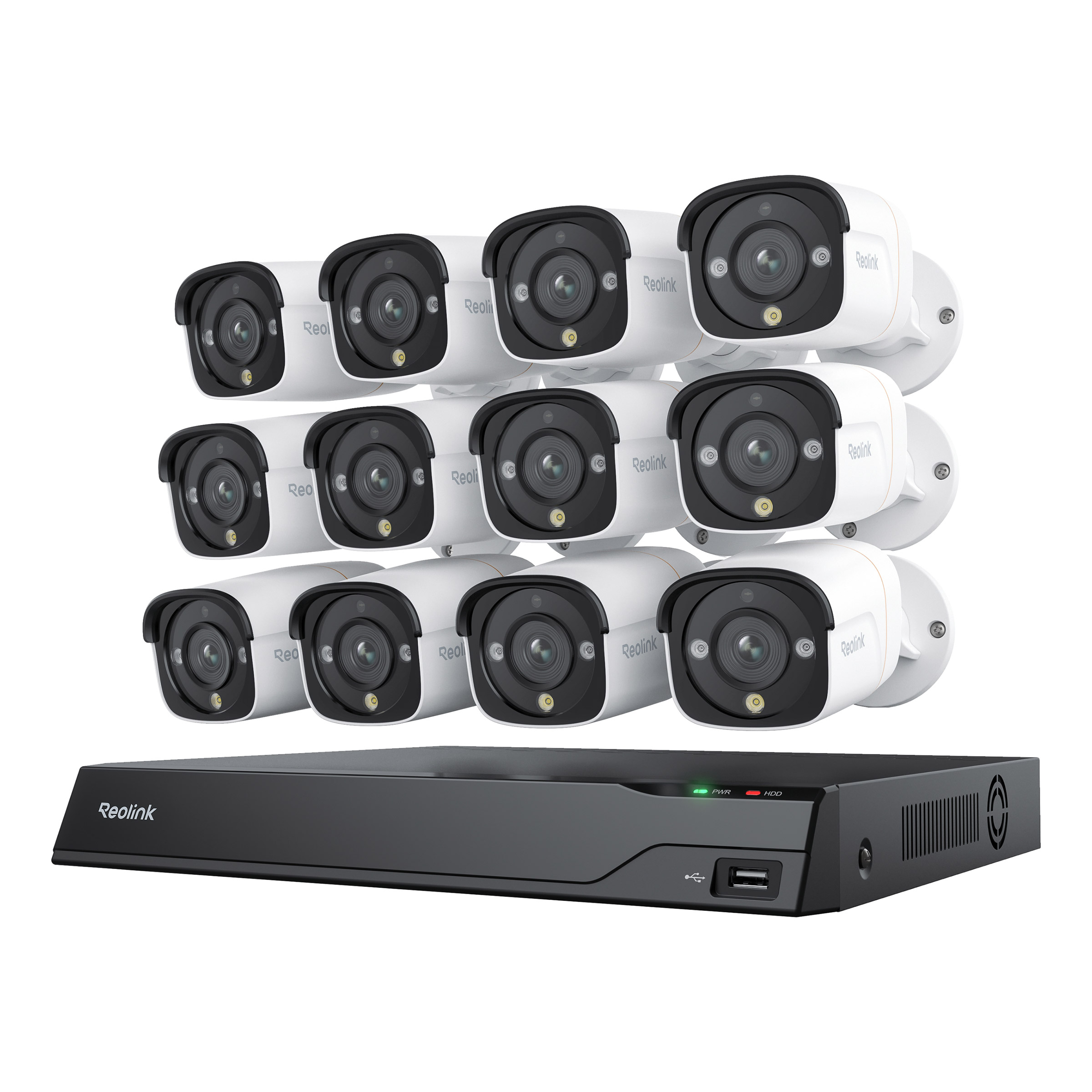 Reolink 16 Channel 12 Bullet Camera 4K+ Wired 4TB NVR Security Camera System