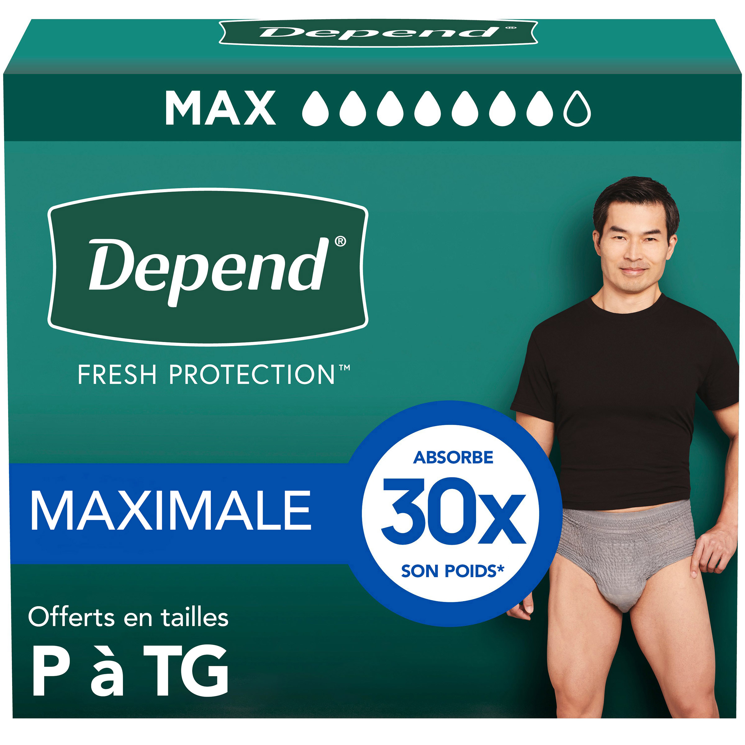 Depend Sous-vêtements à absorption maximale pour homme