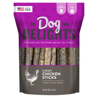 DOG DELIGHTS CHEWY CHICKEN STICKS 48 OZ