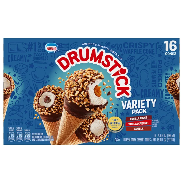 Nestle Drumstick Variety Pack, 4.7 fl oz; 16-count