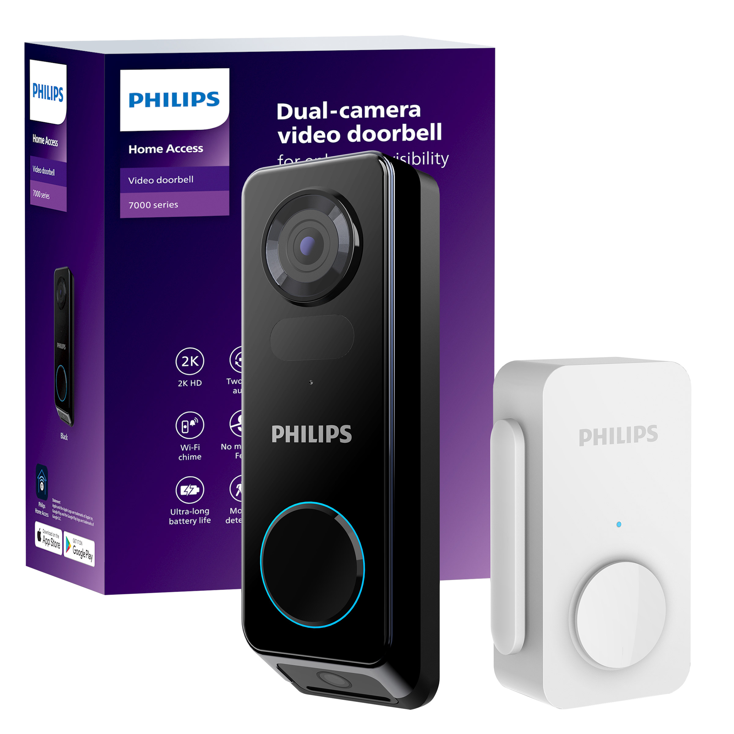 Philips 7000 Series Video Doorbell with Dual Cameras