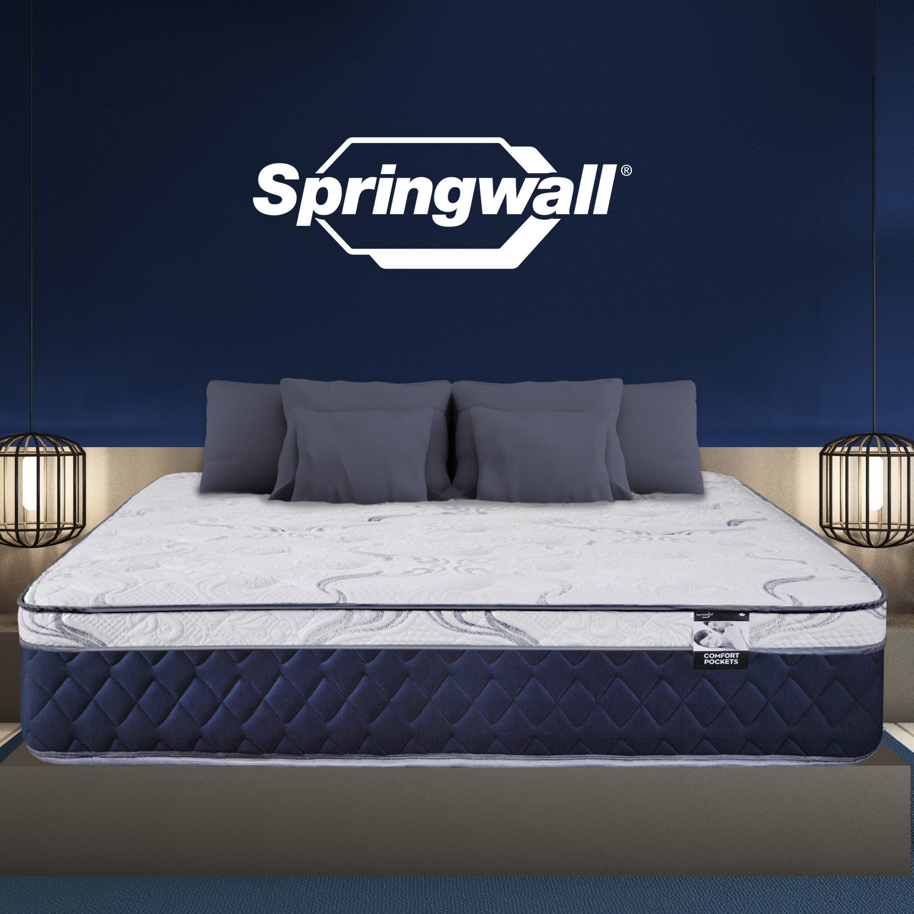 Springwall Comfort Pockets - Renew matelas péluche moyènne