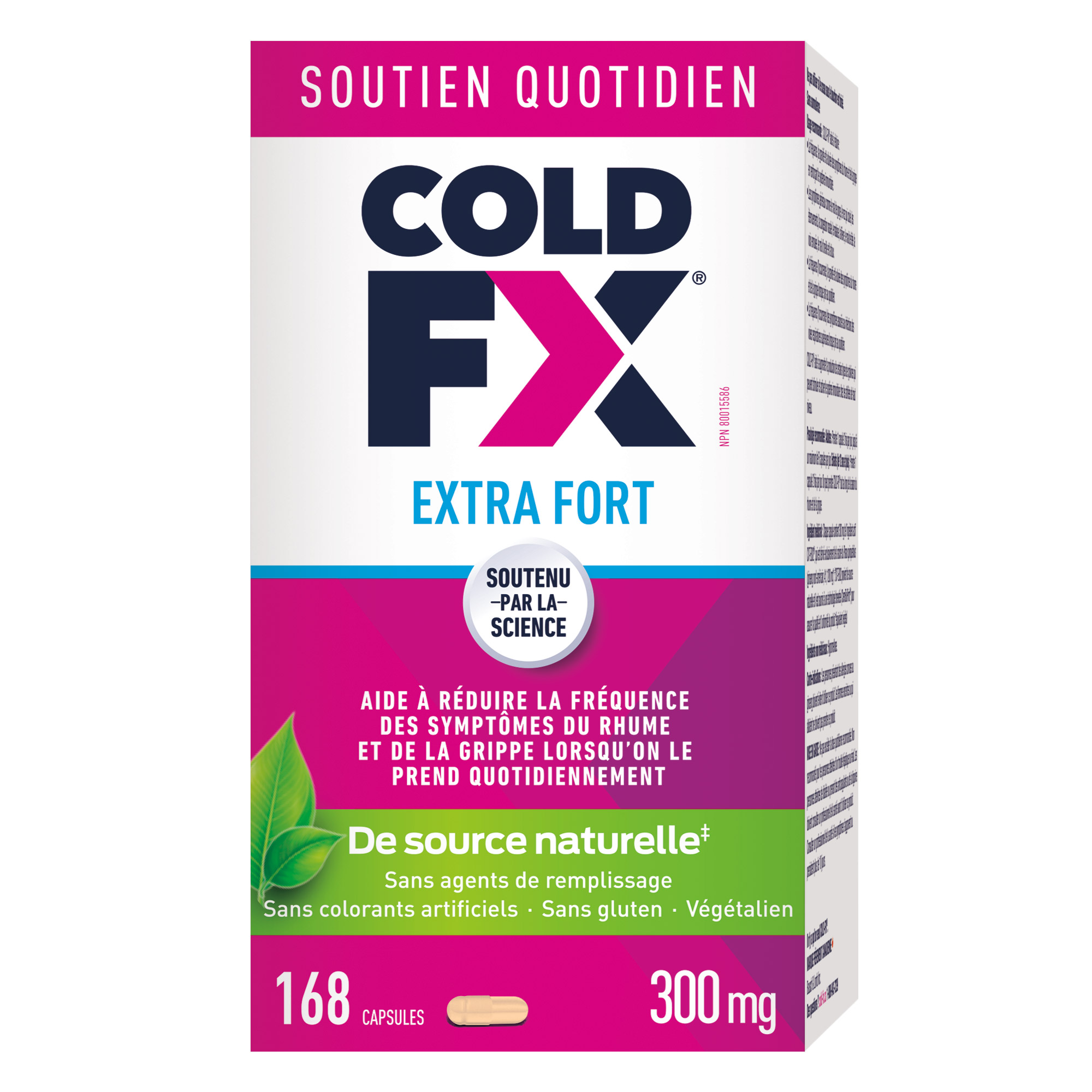 COLD-FX - Soins rhume et grippe extra fort 300 mg, 168 capsules