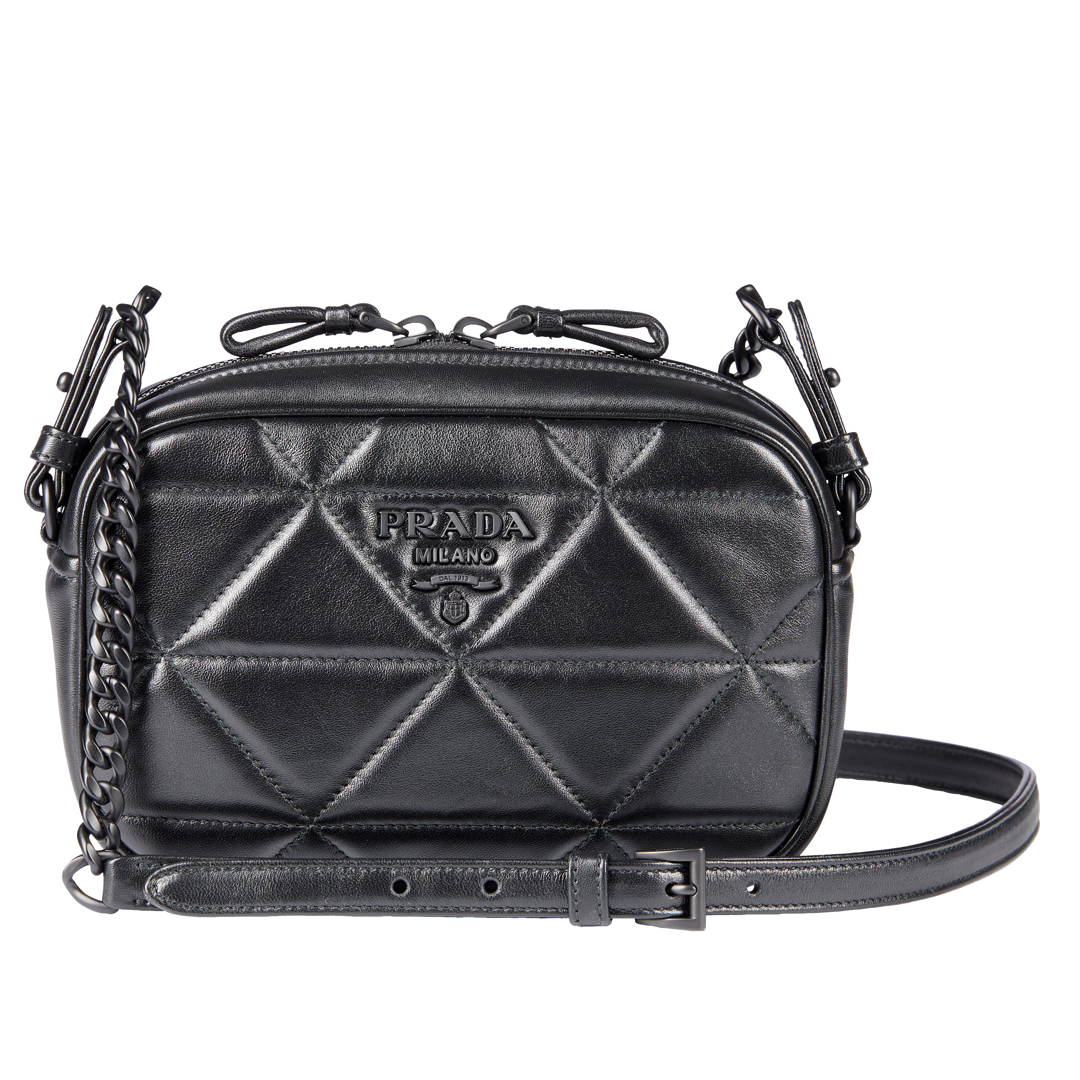 Prada Leather Spectrum Shoulder Bag, Black | Costco
