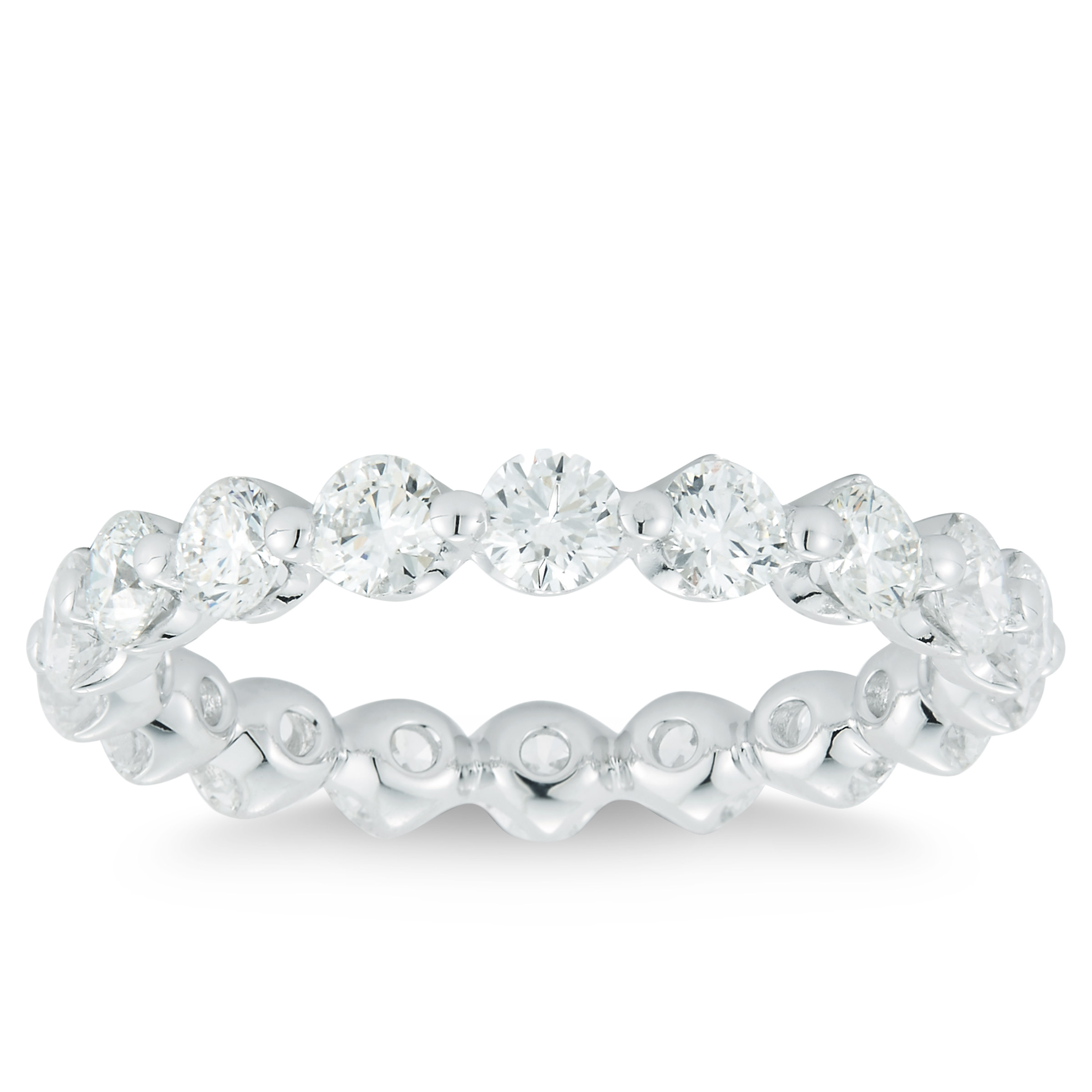 Round Brilliant Diamond Floating Eternity Band (2.00 ctw)