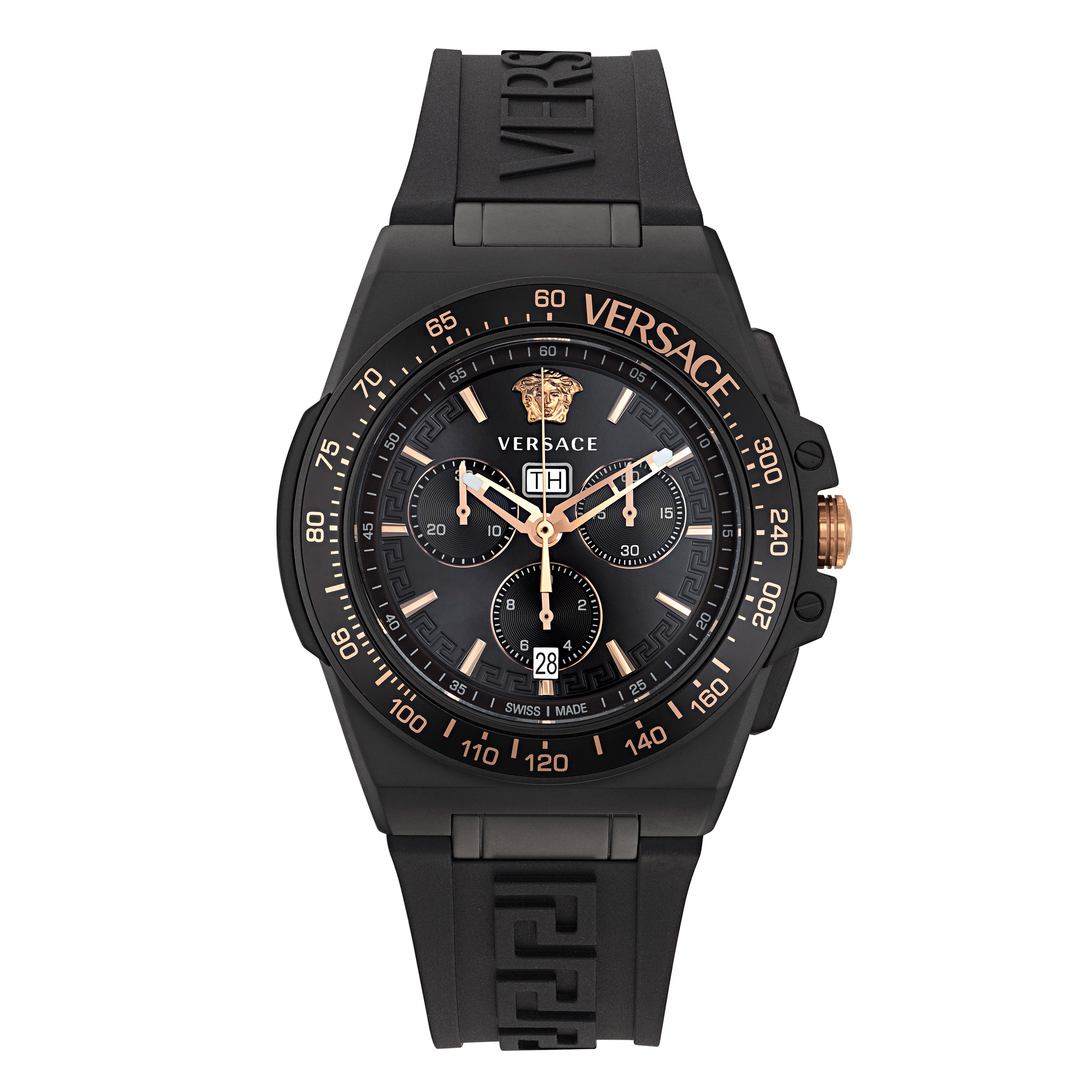 Versace Greca Extreme Chrono Black Dial Men's Watch
