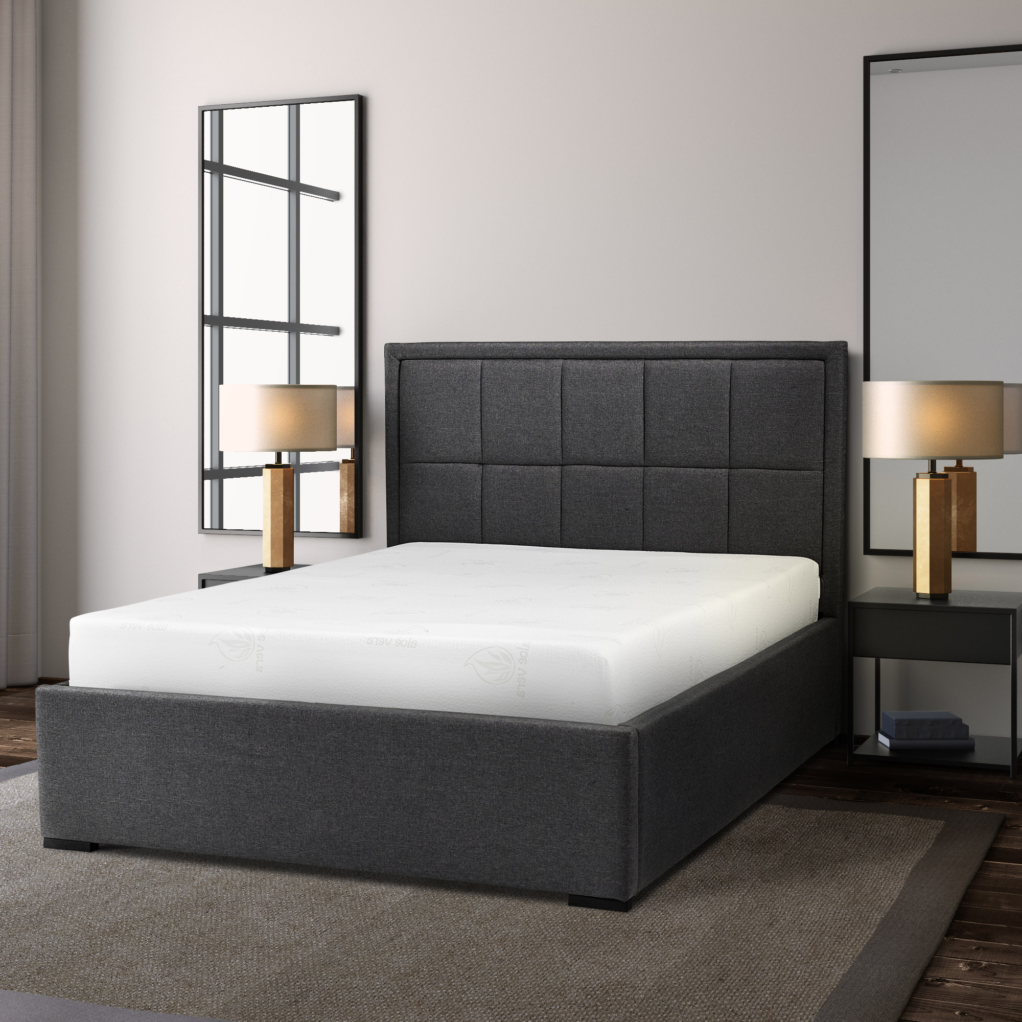 Tanura Grey Storage Bed