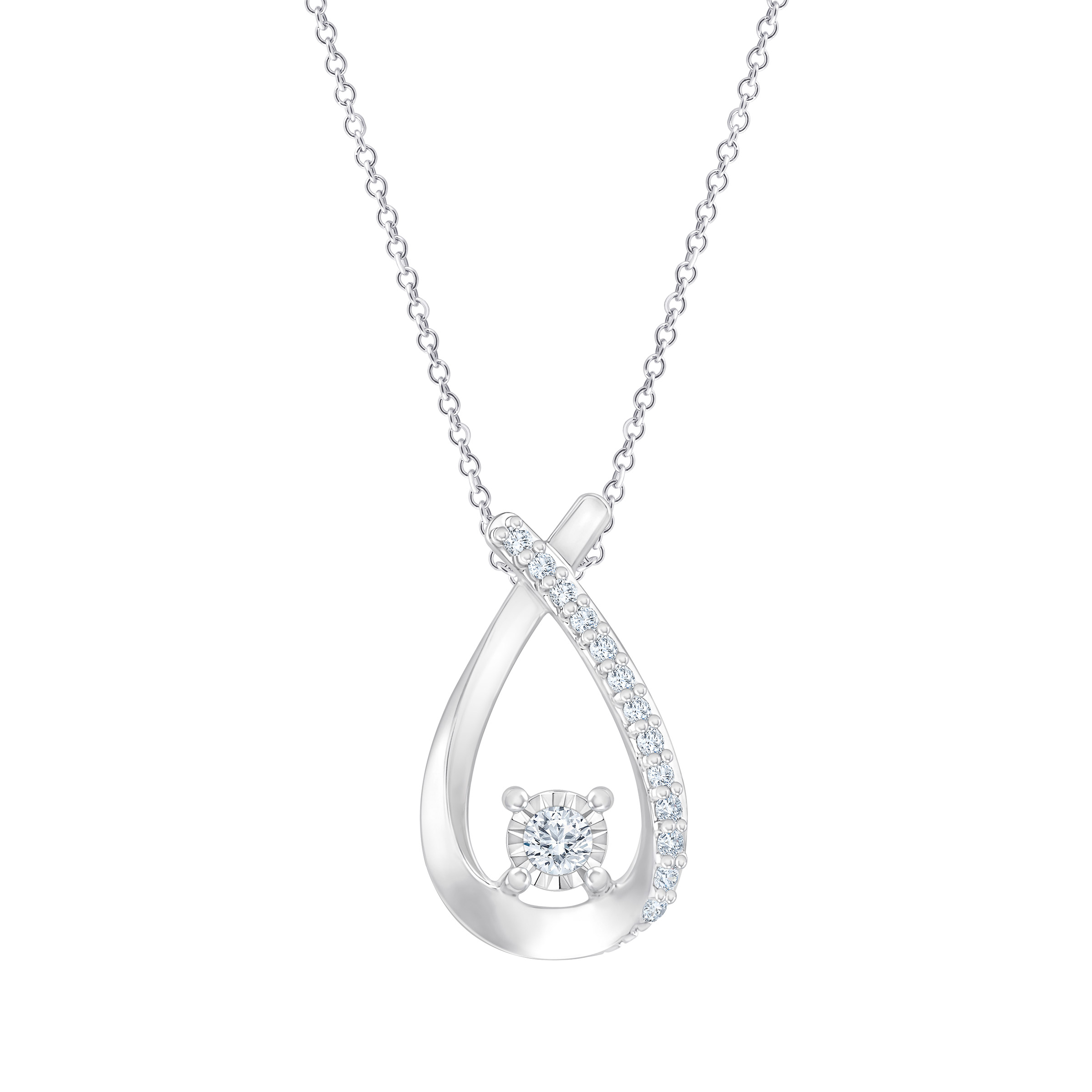 Round Brilliant Diamond Pendant (0.10 ctw)