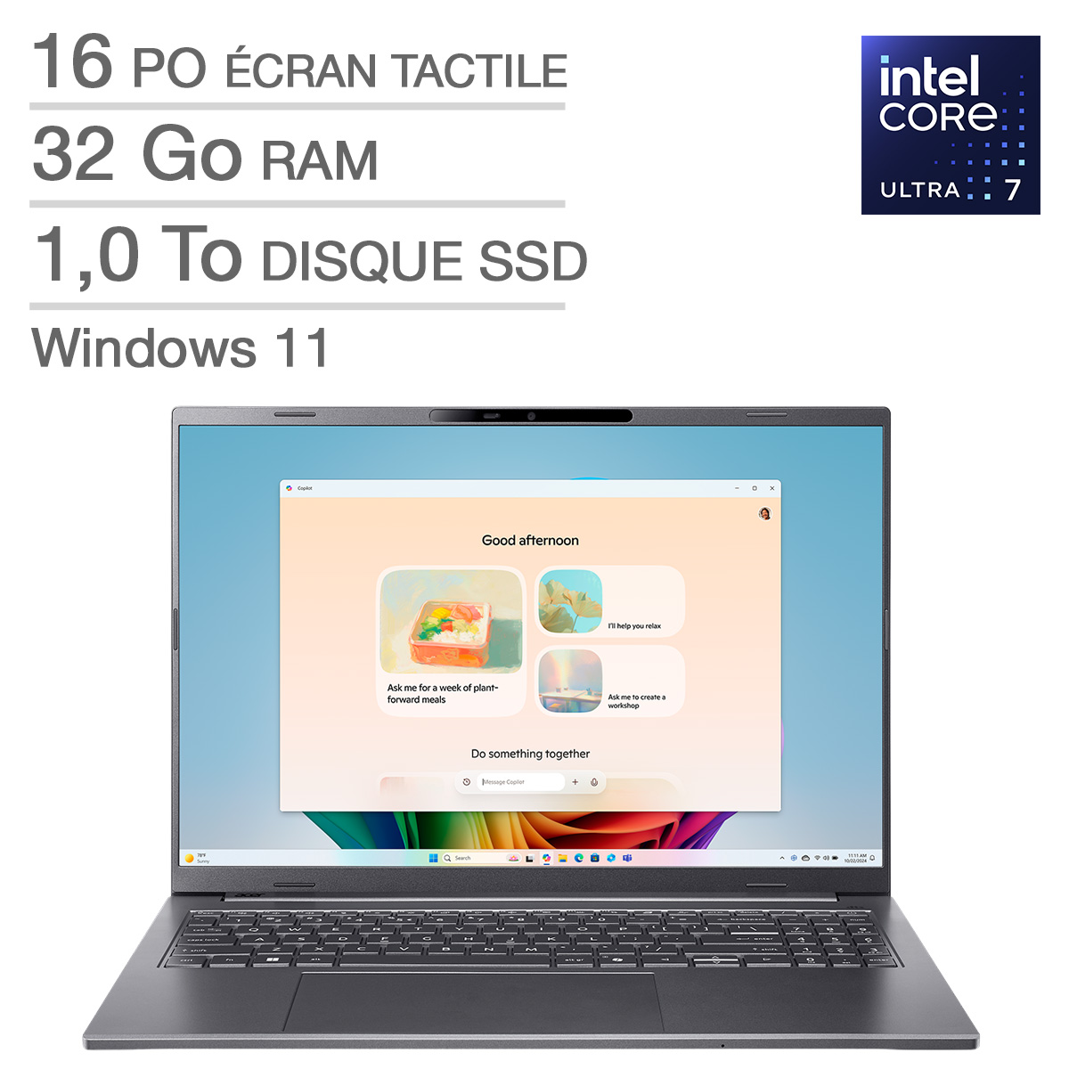 Ordinateur portable de 16 po à écran tactile Aspire de Acer