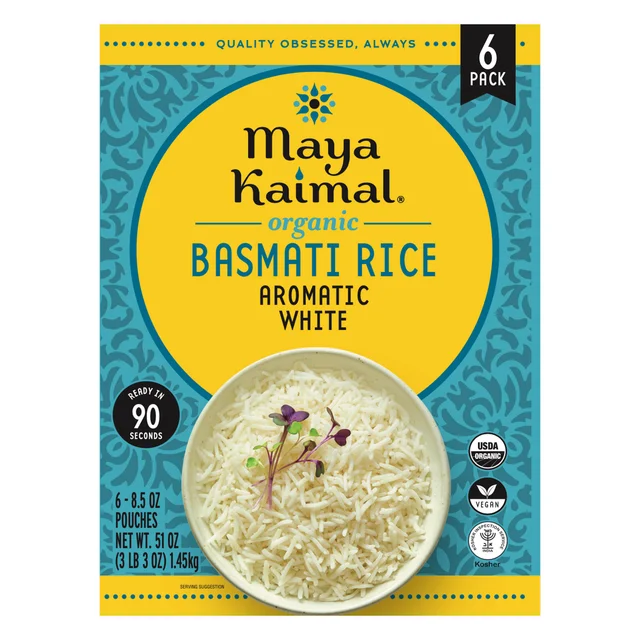 MAYA KAIMAL ORGANIC BASMATI WHITE RICE 6/8.5 OZ