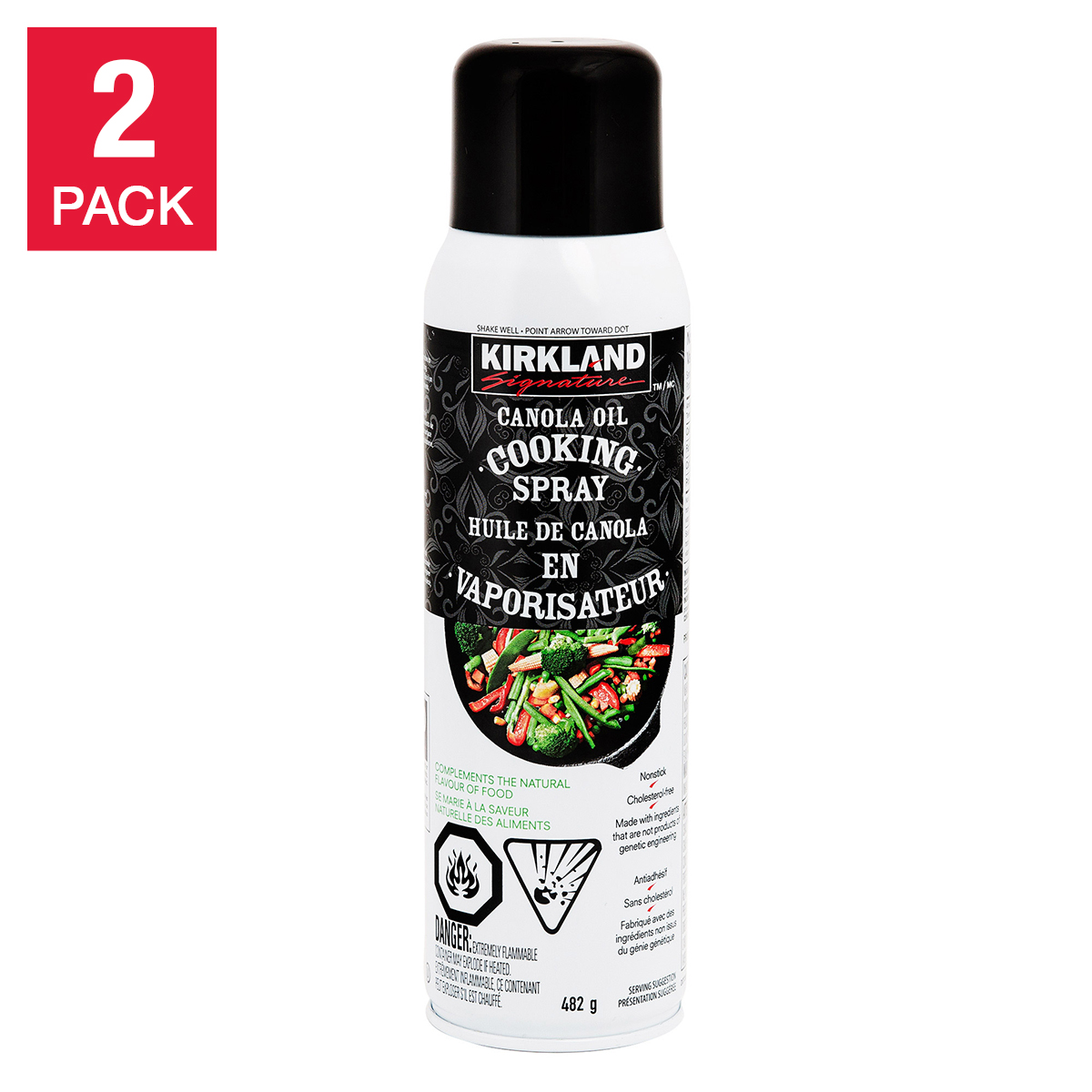 Kirkland Signature Canola Oil Cooking Spray, 2 x 482 g