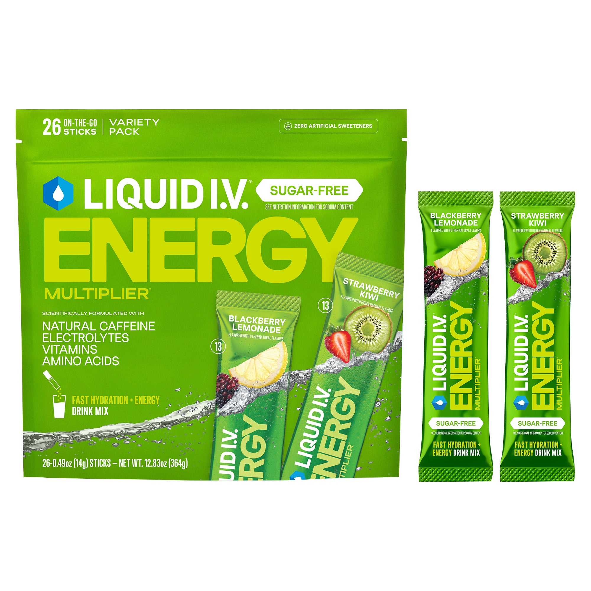 Liquid I.V. Energy Multiplier, 26 Individual Serving Stick Packs