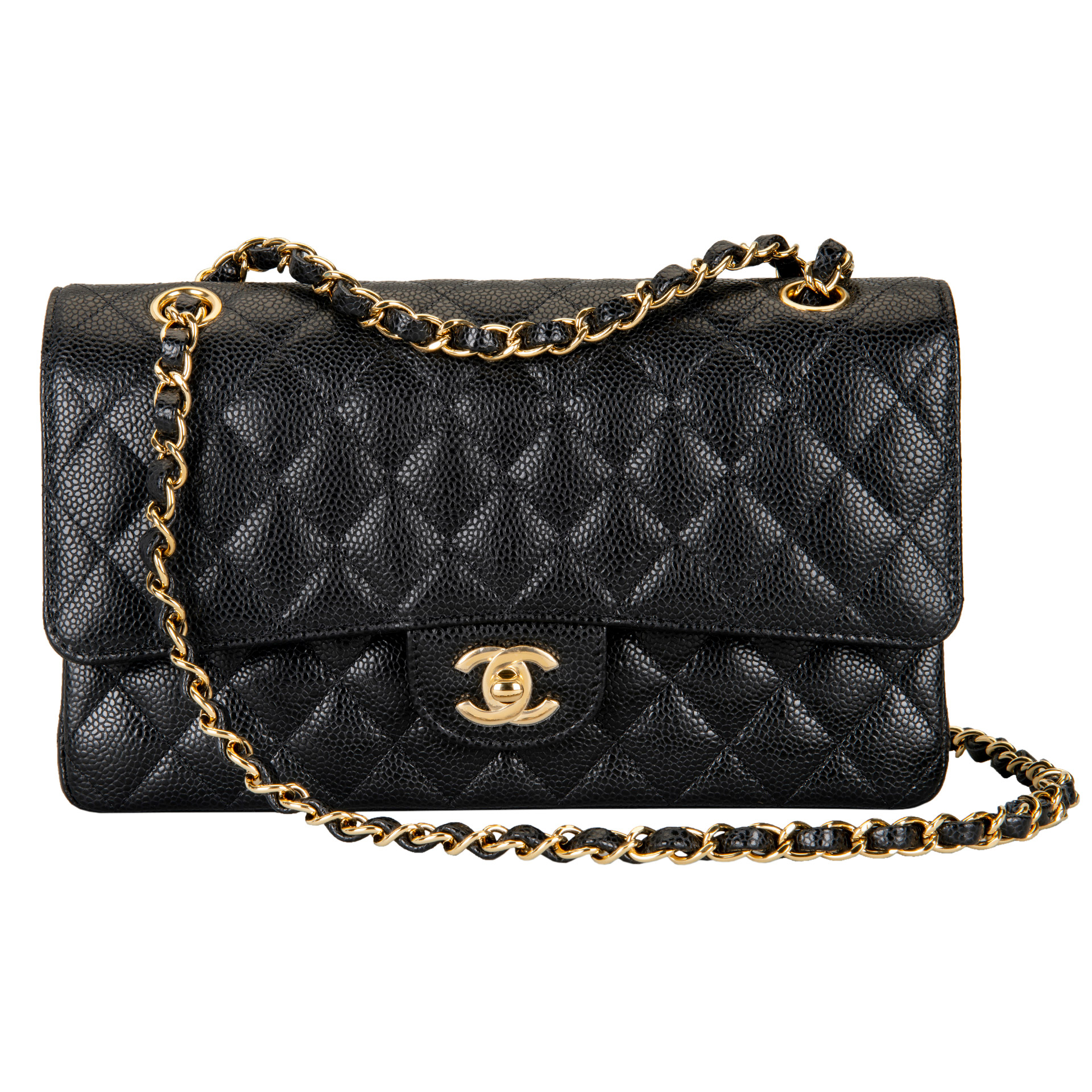 Chanel Medium Classic Handbag, Black/Burgundy | Costco