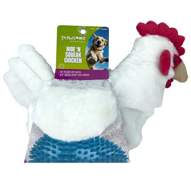 GNAWSOME HIDE'N SQUEAK CHICKEN DOG TOY