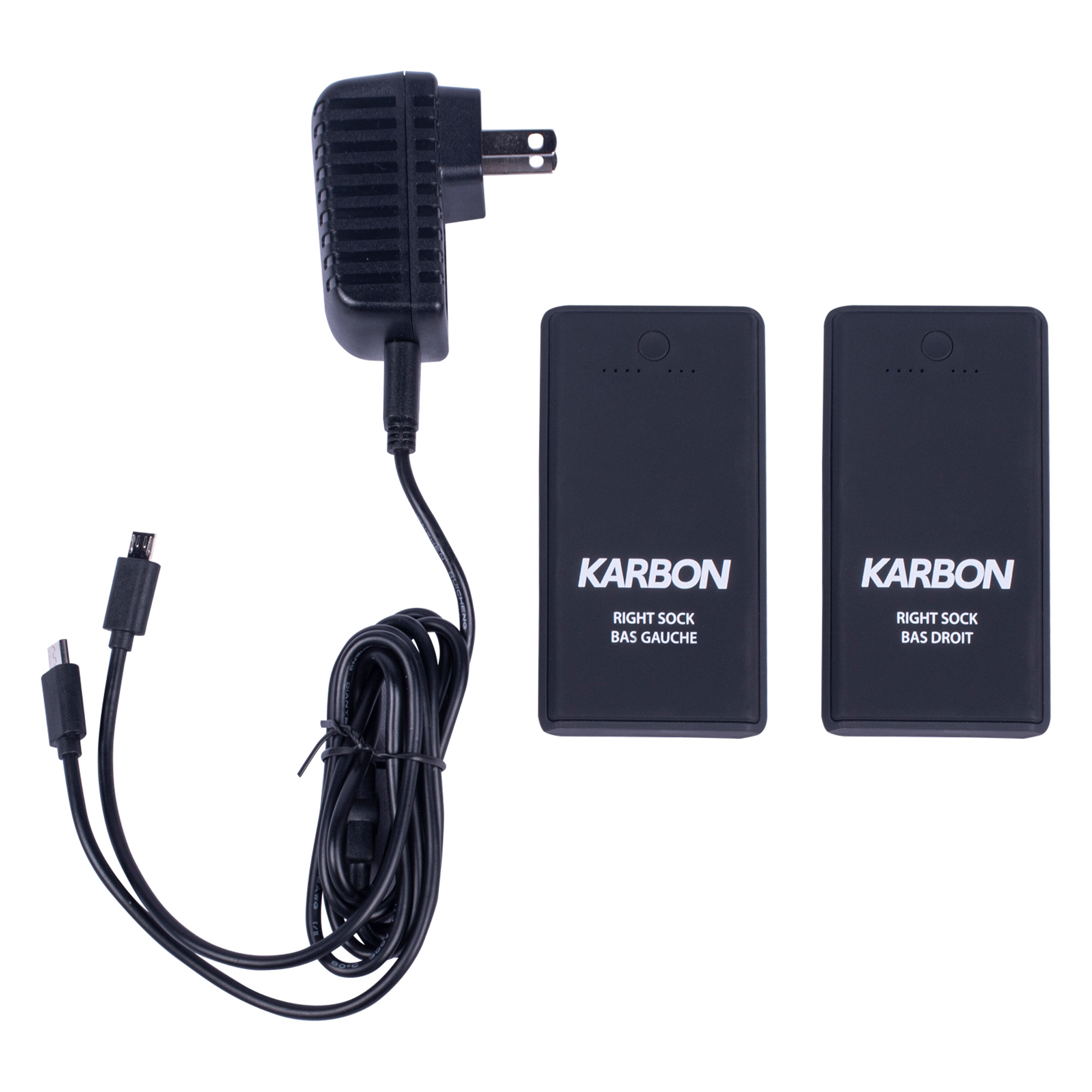 Lithium-polymer Battery, Charger and Wire for Karbon Heated Socks with Bluetooth Application