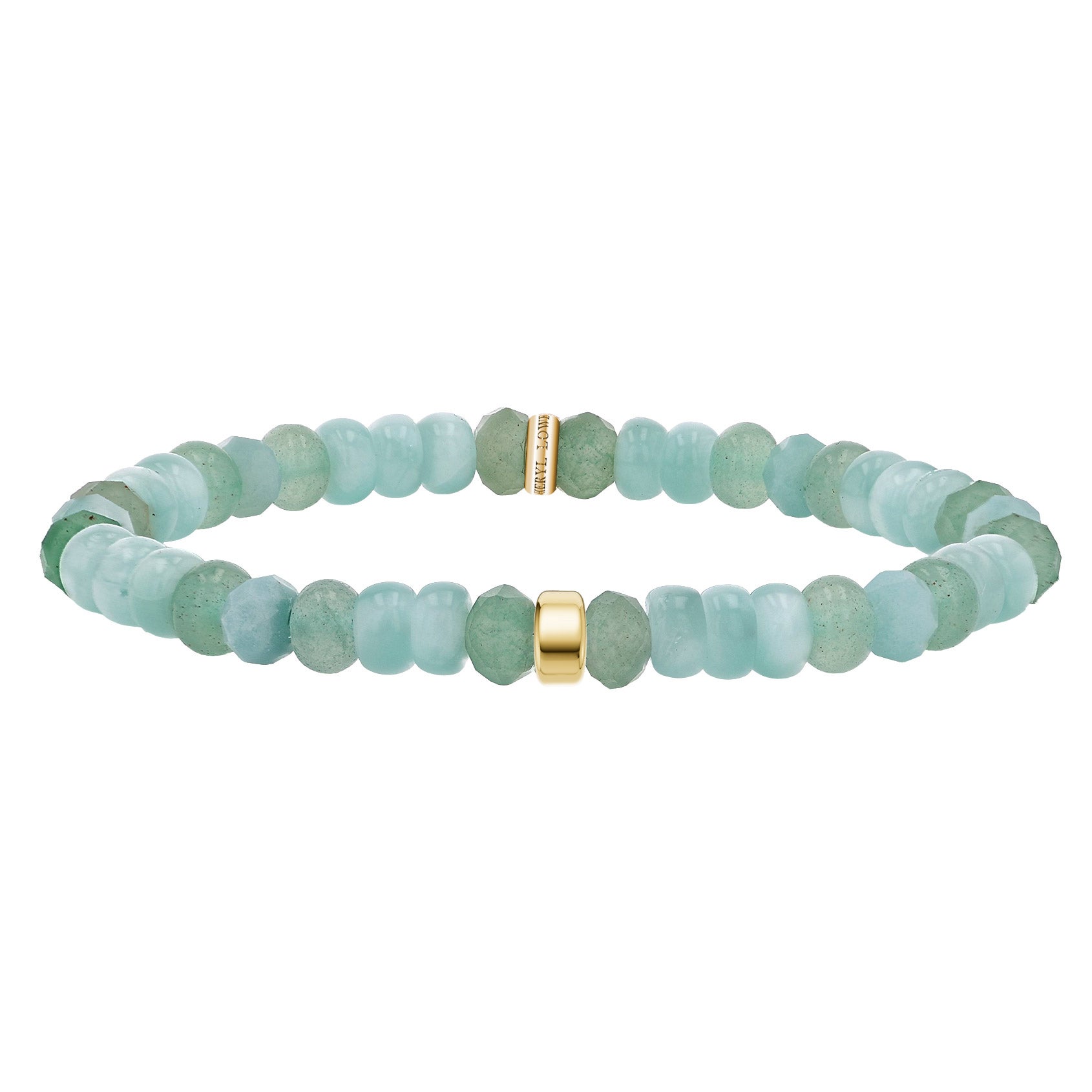 Sheryl Lowe Green Mixed Bracelet with 14kt Rondelle Accent Bead