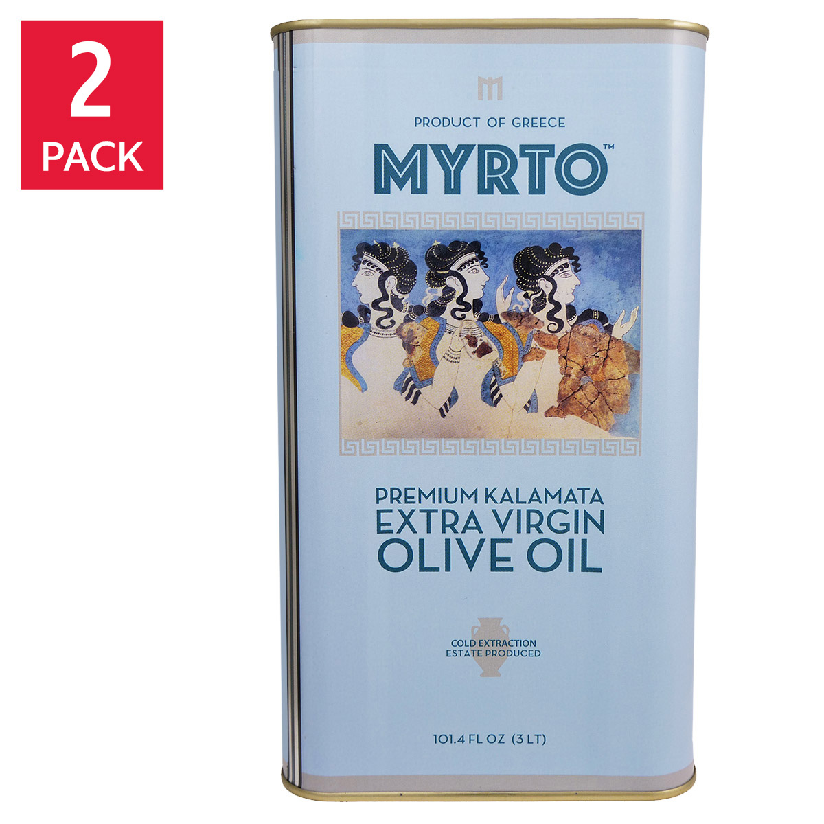 Myrtos Greek Extra Virgin Olive Oil 3L, Tins, 2-pack | Costco