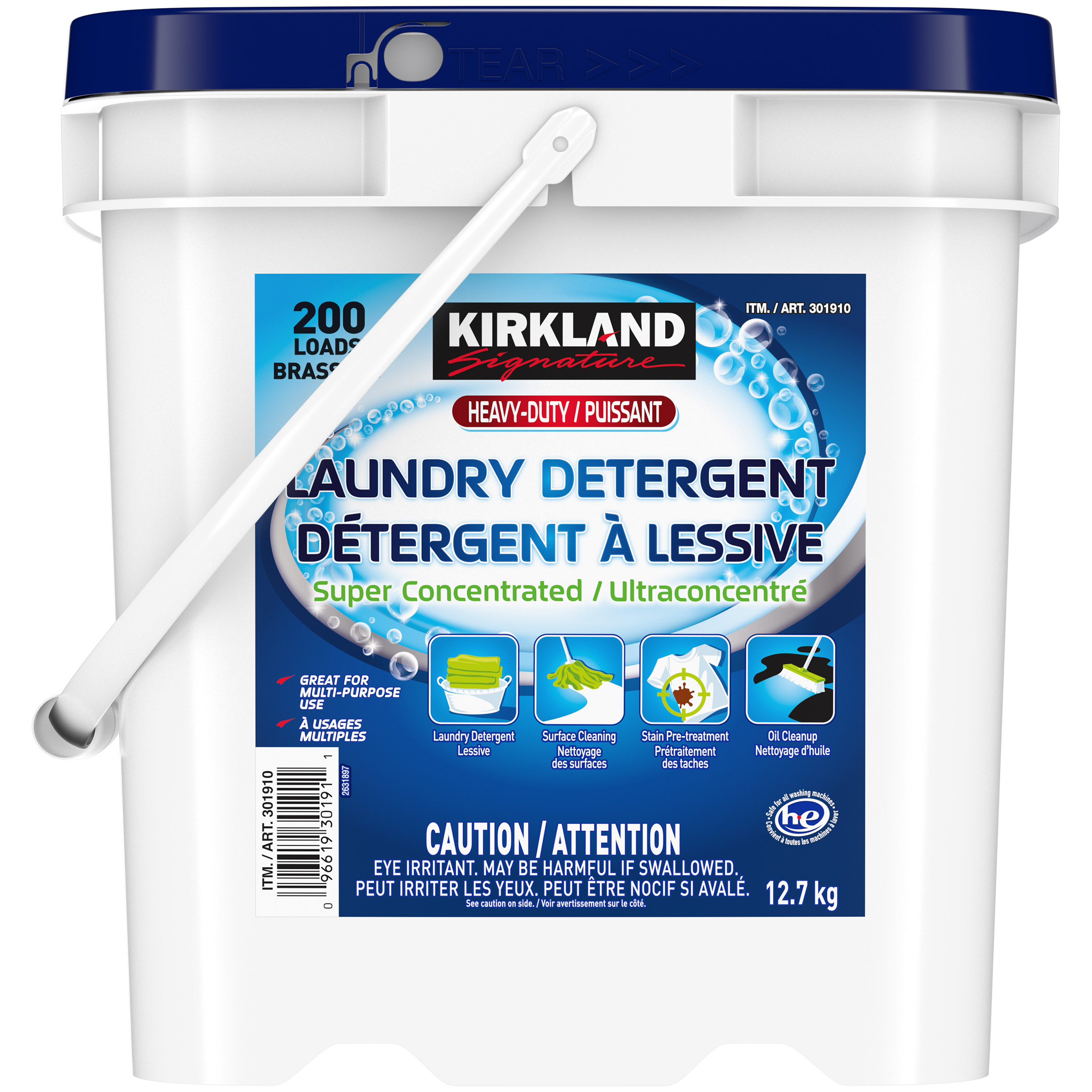 Kirkland Signature Laundry Detergent, 200 Loads, 12.7 kg (28 lb)