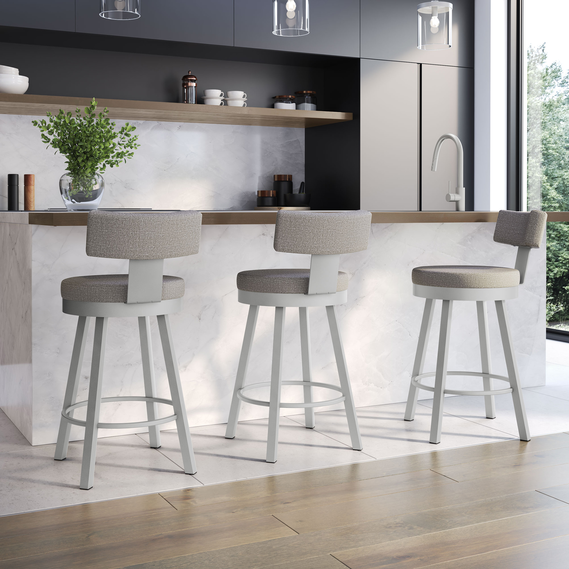 Amisco Morgan Bar Stool or Counter Stool