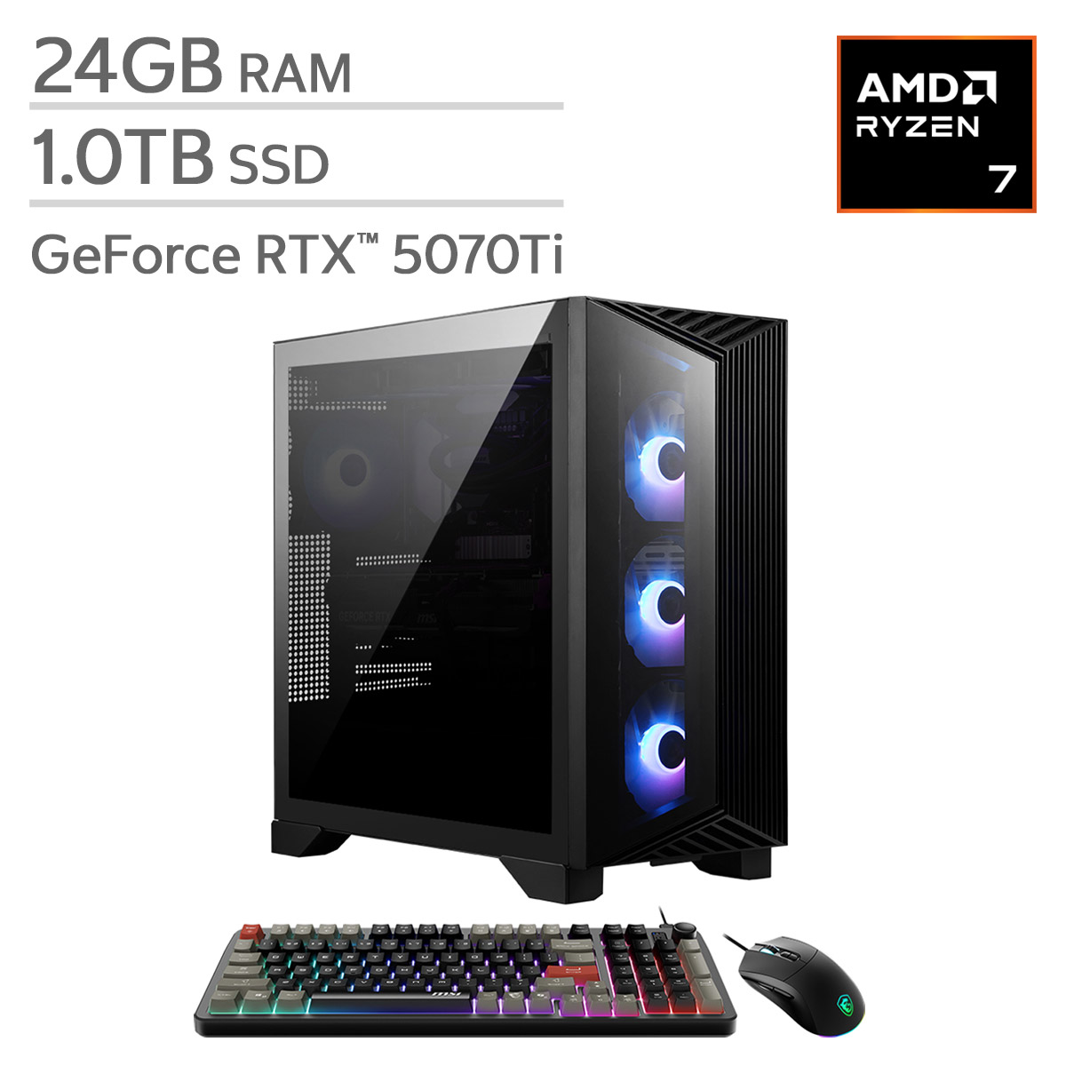 MSI Aegis ZS2 Gaming Desktop – AMD Ryzen R7-9700X - GeForce RTX