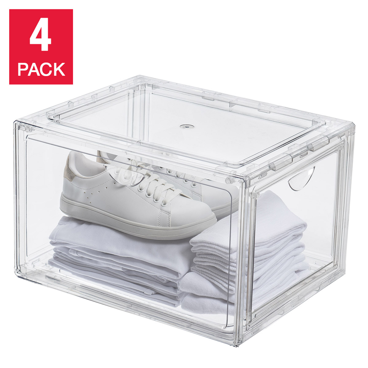 AG BOX プレミアムシューズボックス 4個入り AG BOX プレミアムシューズボックス 4個セット クリアシューズボックス
