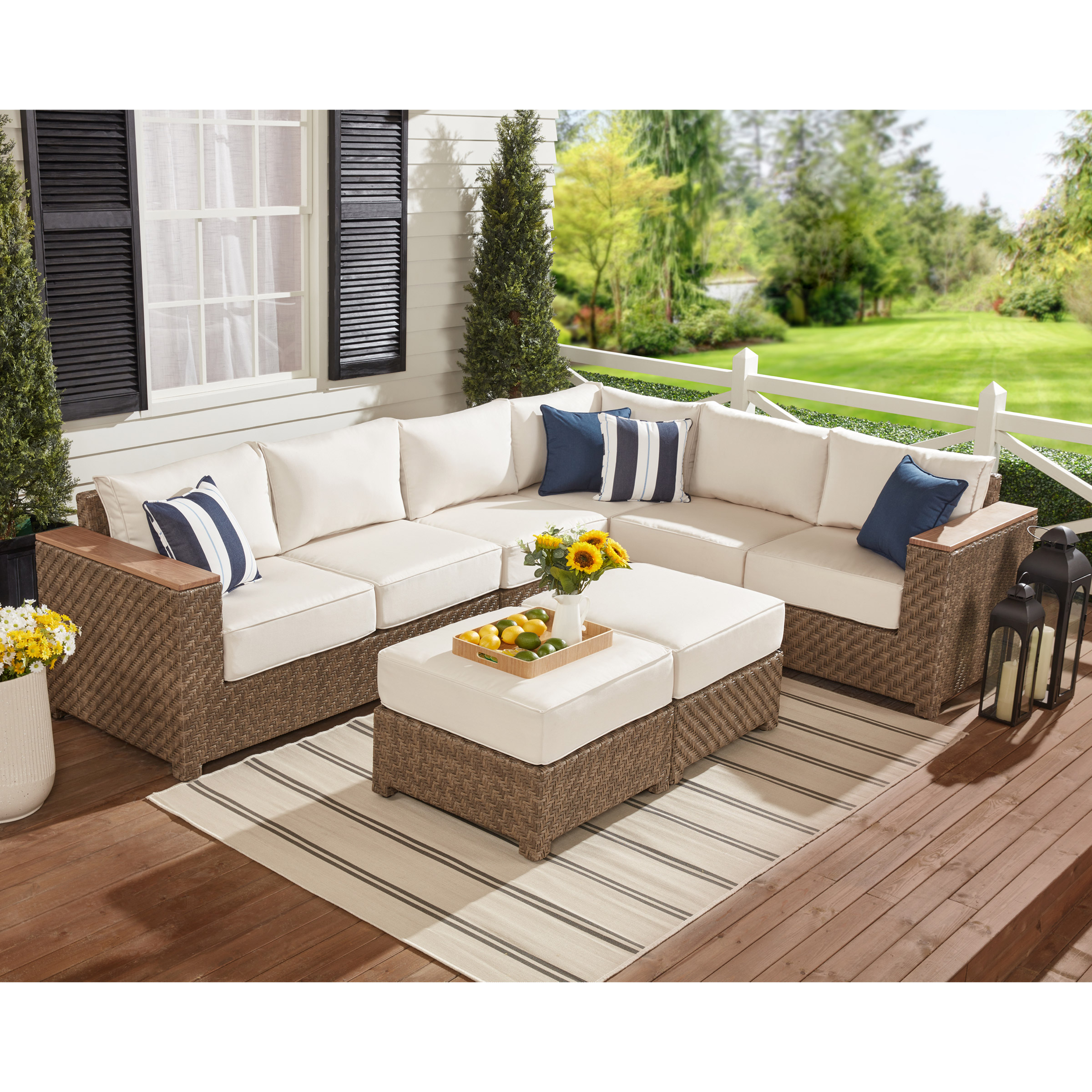 Nolan 6-piece Outdoor Patio Modular Sectional Set