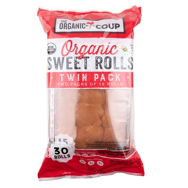 ORGANIC COUP SWEET ROLLS 2/15 CT