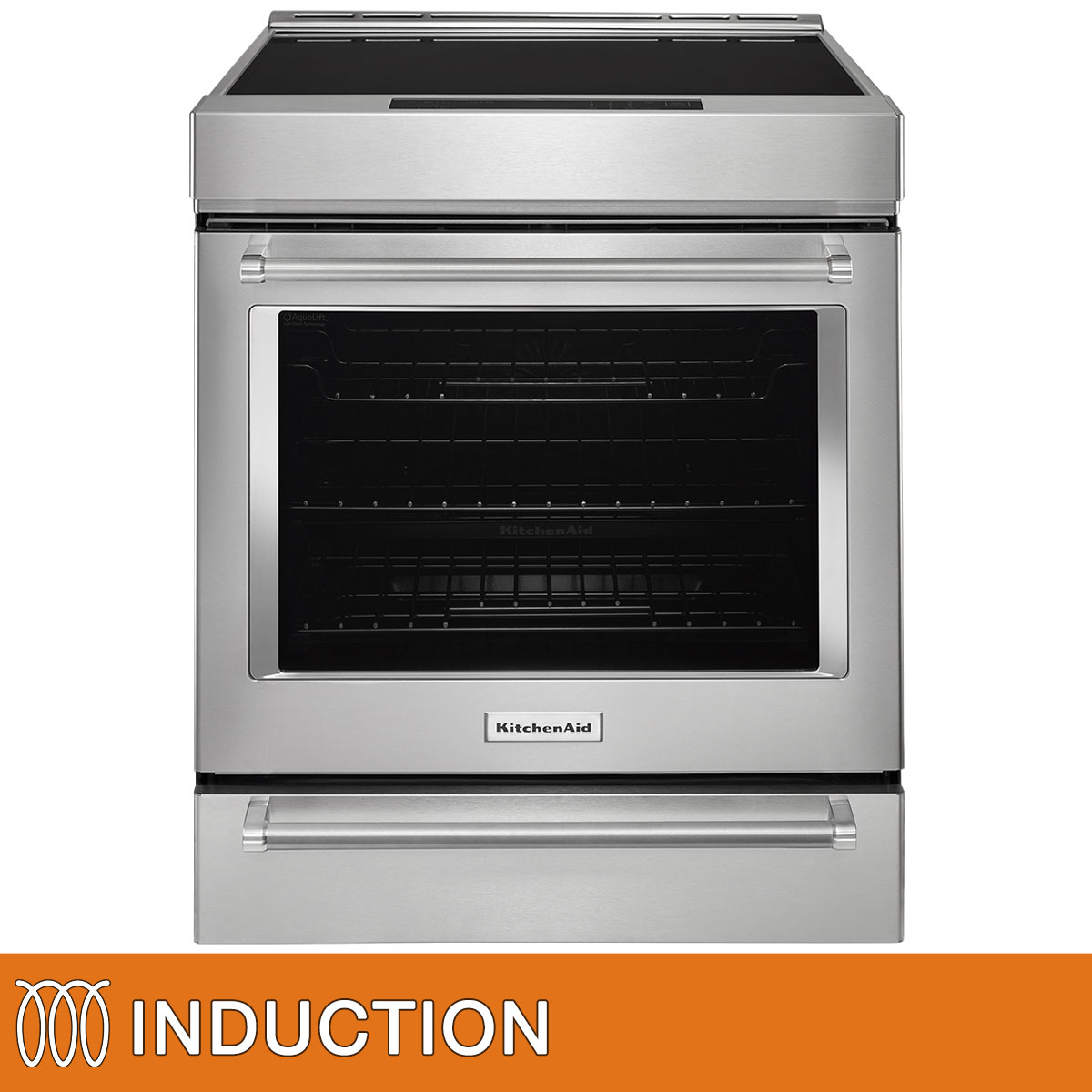 KitchenAid 30-Inch 4-Element INDUCTION Slide-In Convection Range with Air Fry