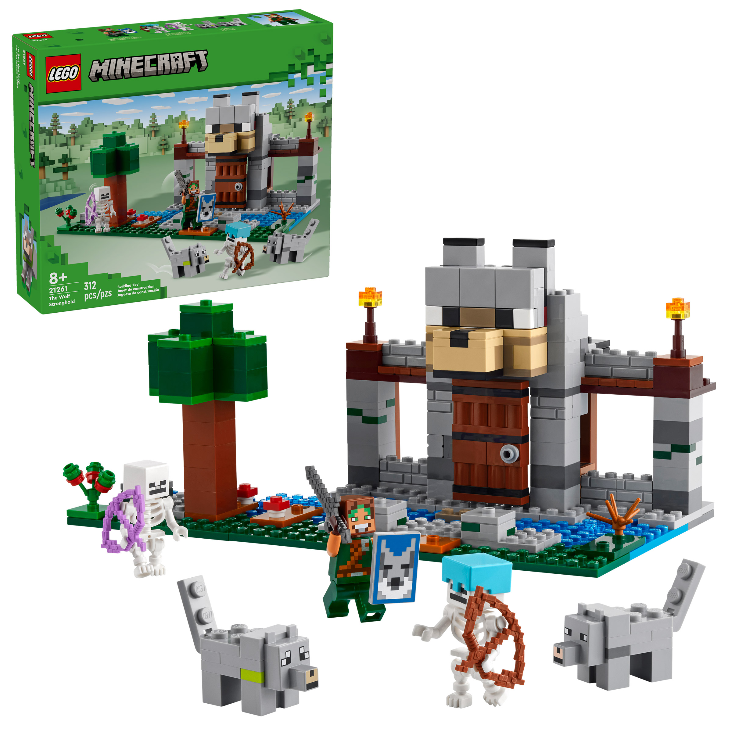 LEGO Minecraft The Wolf Stronghold Fortress Playset Video Game Toy 21261
