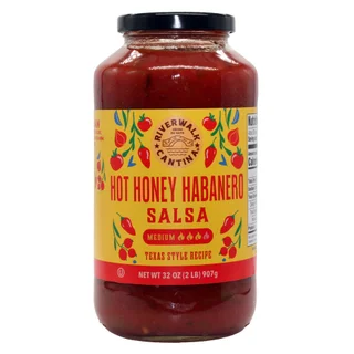RIVERWALK CANTINA HOT HONEY HABANERO SALSA 32 OUNCE JAR